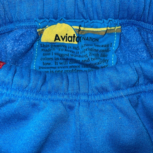 Aviator Nation Joggers with Red and Yellow Stripes. - Picture 3 of 5